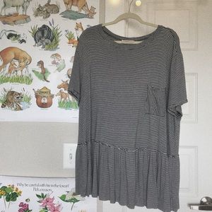 Oversized Striped Blouse